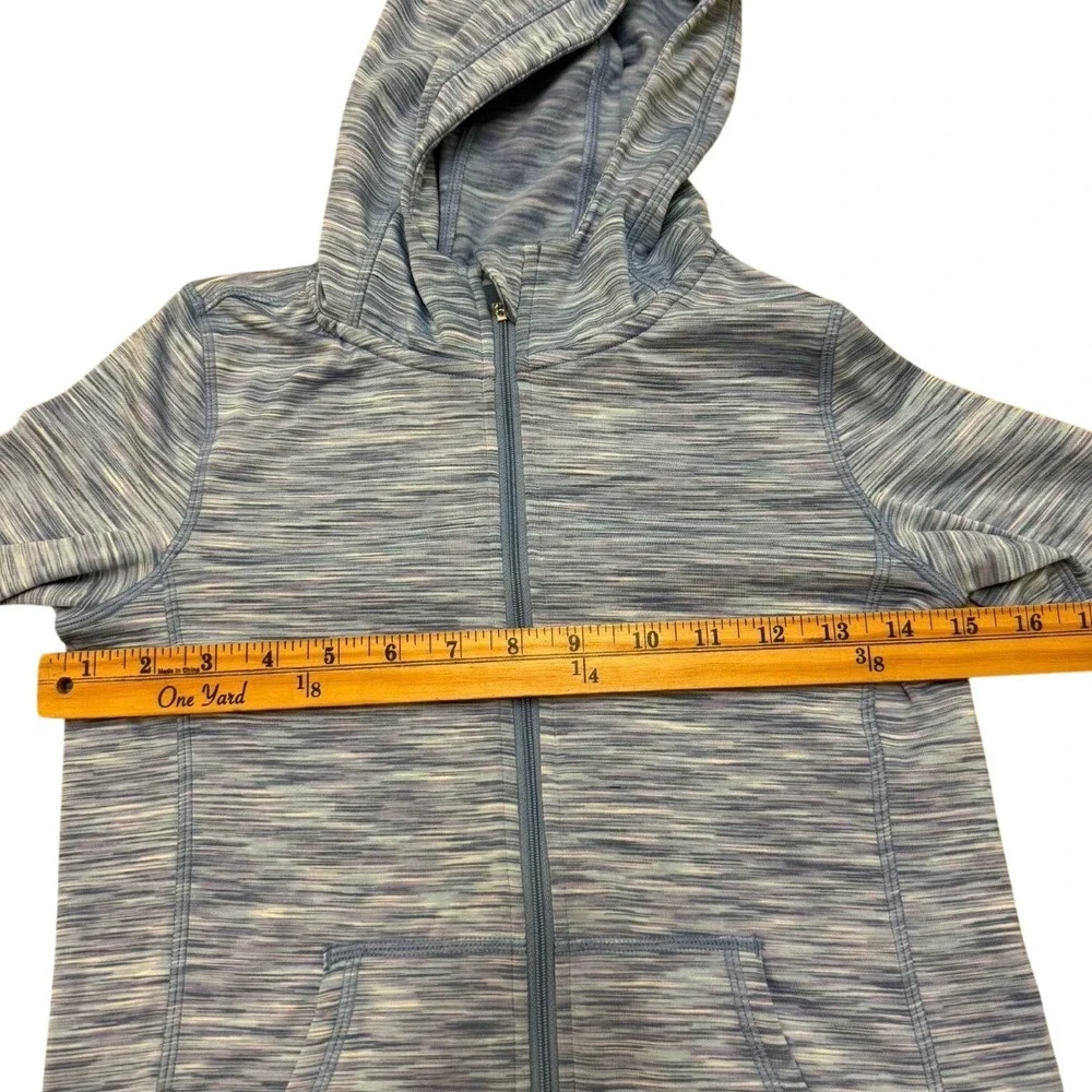 90 Degree By Reflex Girls Hooded Athletic Jacket Full Zip Blue Size L 12